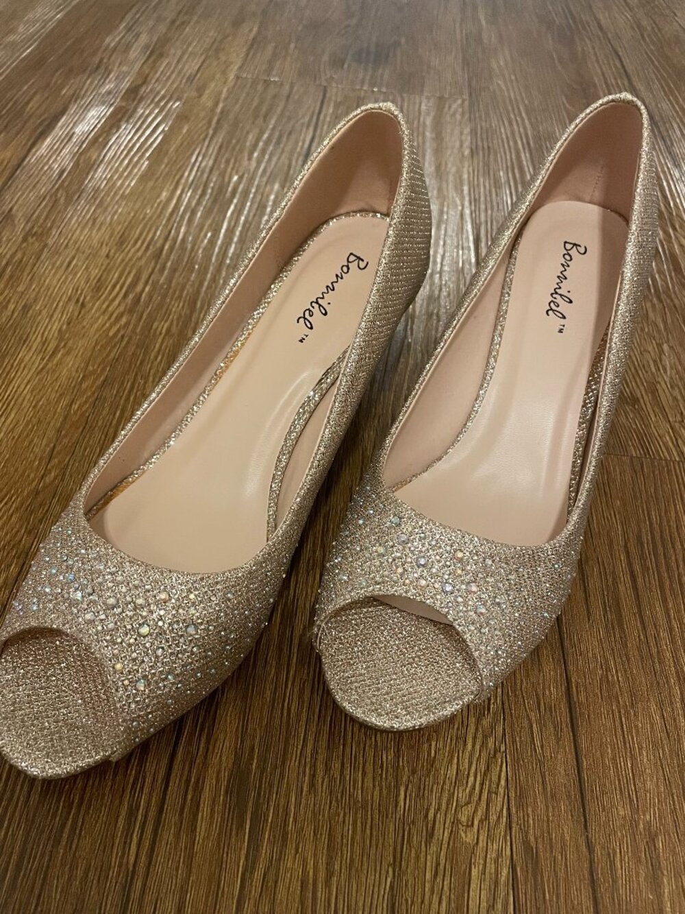Bonnibel gold sparkling heels